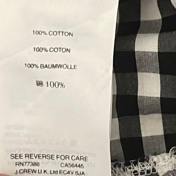 Madewell Small Gingham Checked Sleeveless Back Tie Cotton Dress in Black and W… - Picture 7 of 8